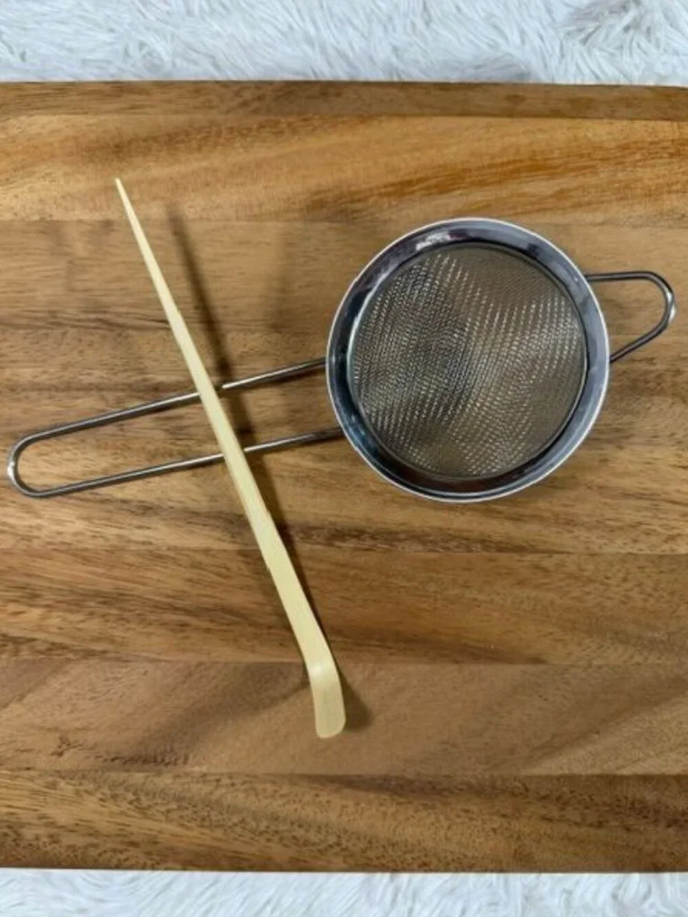 5pc Matcha Bamboo Whisk and Ceramic Holder + Ceramic Bowl + Sifter + Spoon Set